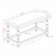 Furniture of America Weighton Wood Counter Height Dining Bench in Antique White