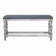 Furniture of America Weighton Wood Counter Height Dining Bench in Antique White