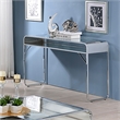 Furniture of America Mexller Contemporary Glass Top Console Table in Chrome