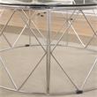 Furniture of America Fland Contemporary Glass Top Round Coffee Table in Chrome
