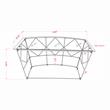Furniture of America Fland Contemporary Glass Top Round Console Table in Chrome