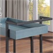 Furniture of America Lackomb Contemporary Wood Serving Cart in Antique Blue
