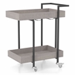 Furniture of America Lackomb Contemporary Wood Serving Cart in Antique Gray