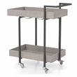 Furniture of America Lackomb Contemporary Wood Serving Cart in Antique Gray