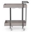 Furniture of America Lackomb Contemporary Wood Serving Cart in Antique Gray