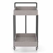 Furniture of America Lackomb Contemporary Wood Serving Cart in Antique Gray