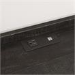 Furniture of America Timor Modern Wood Computer Desk with USB in Black