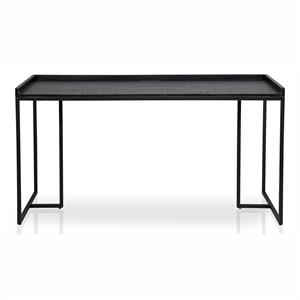 furniture of america timor modern wood computer desk with usb in black