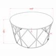Furniture of America Borche Industrial Wood Round Coffee Table in White