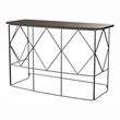 Furniture of America Borche Industrial Wood Console Table in Walnut