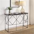 Furniture of America Borche Industrial Wood Console Table in Walnut