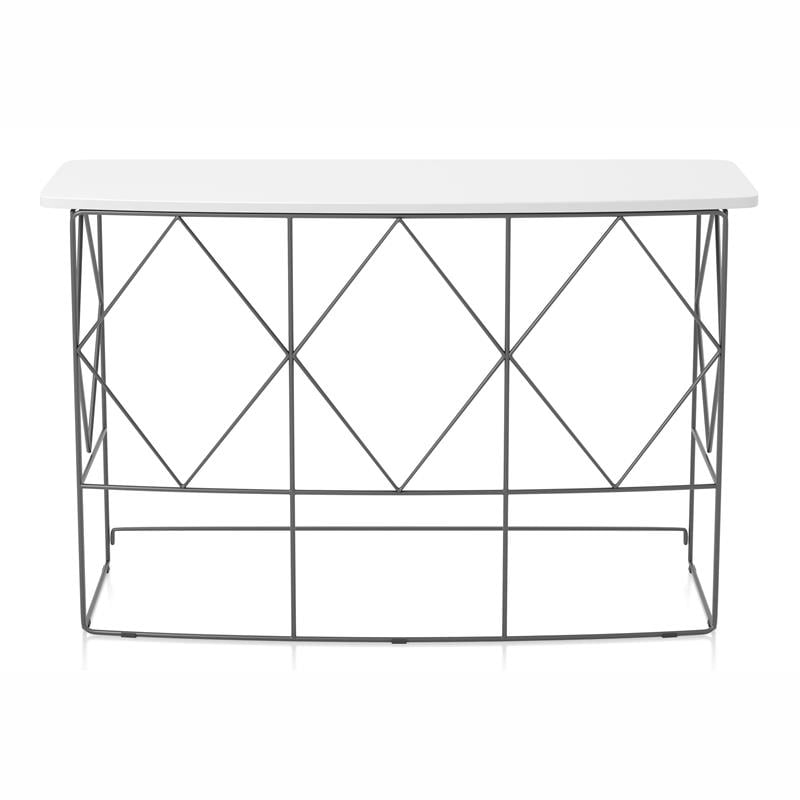 Furniture of America Borche Industrial Wood Console Table in White