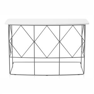 Furniture of America Borche Industrial Wood Console Table in White