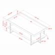 Furniture of America Prakers Industrial Wood 1-Shelf Coffee Table in Black
