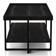 Furniture of America Prakers Industrial Wood 1-Shelf Coffee Table in Black