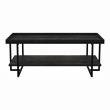 Furniture of America Prakers Industrial Wood 1-Shelf Coffee Table in Black