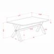 Furniture of America Bradden Transitional Solid Wood Coffee Table in Walnut