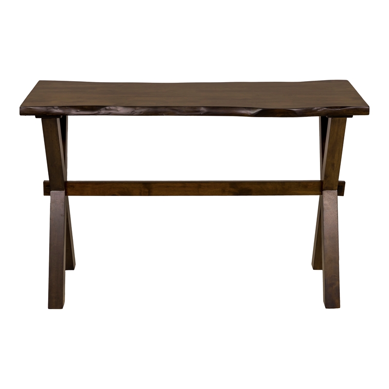 Furniture of America Bradden Transitional Solid Wood Console Table in Walnut