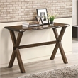 Furniture of America Bradden Transitional Solid Wood Console Table in Walnut