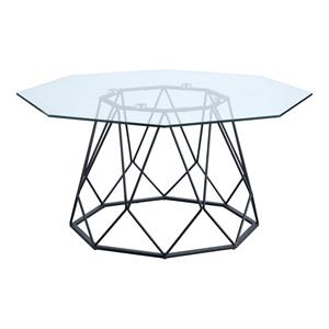 furniture of america growder contemporary glass top coffee table