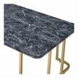 Furniture of America Clotten Contemporary Metal Coffee Table in Black