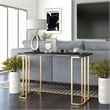 Furniture of America Clotten Contemporary Metal Console Table in Black