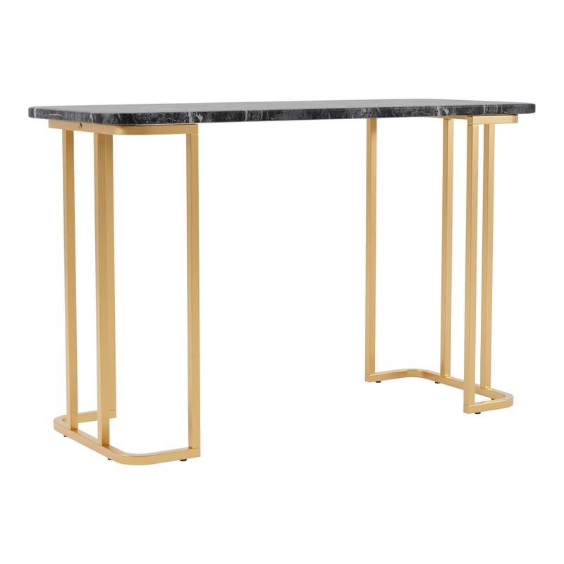 Furniture of America Clotten Contemporary Metal Console Table in Black