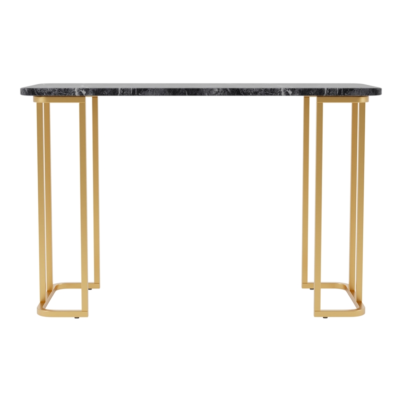 Furniture of America Clotten Contemporary Metal Console Table in Black