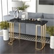 Furniture of America Clotten Contemporary Metal Console Table in Black