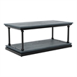 Furniture of America Drewden Wood 1-Shelf Coffee Table in Antique Blue