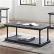 Furniture of America Drewden Wood 1-Shelf Coffee Table in Antique Blue