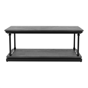 Furniture of America Drewden Wood 1-Shelf Coffee Table in Antique Gray