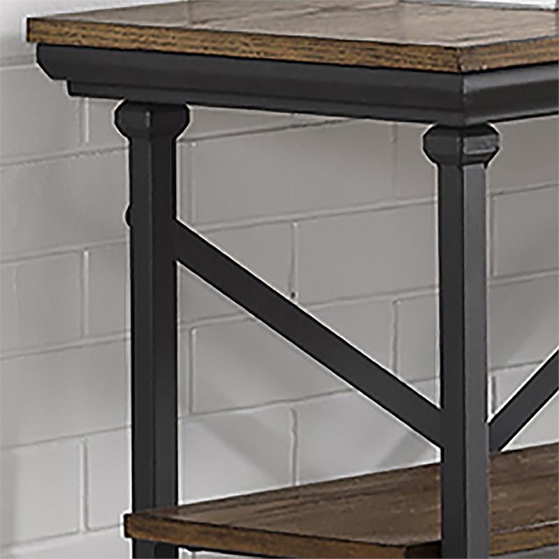 Furniture of America Drewden Transitional Wood 2-Shelf Console Table in Dark Oak