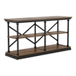 Furniture of America Drewden Transitional Wood 2-Shelf Console Table in Dark Oak
