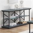 Furniture of America Drewden Transitional Wood 2-Shelf Console Table in Blue