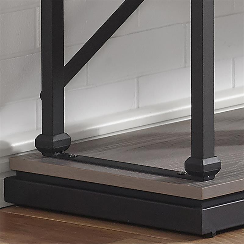 Furniture of America Drewden Transitional Wood 2-Shelf Console Table in Gray
