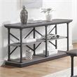 Furniture of America Drewden Transitional Wood 2-Shelf Console Table in Gray