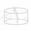 Furniture of America Marquesa Contemporary Wood Round Coffee Table in Black