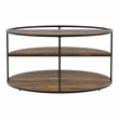 Furniture of America Marquesa Contemporary Wood Round Coffee Table in Black