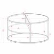 Furniture of America Marquesa Contemporary Wood Round Coffee Table in Gray