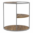 Furniture of America Marquesa Contemporary Wood Round End Table in Gray