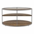 Furniture of America Marquesa Wood Round 2-Piece Coffee Table Set in Gray
