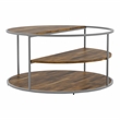 Furniture of America Marquesa Wood Round 2-Piece Coffee Table Set in Gray