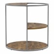 Furniture of America Marquesa Wood Round 2-Piece Coffee Table Set in Gray