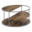 Furniture of America Marquesa Wood Round 2-Piece Coffee Table Set in Gray