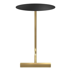 furniture of america aldovera contemporary metal c-shaped side table