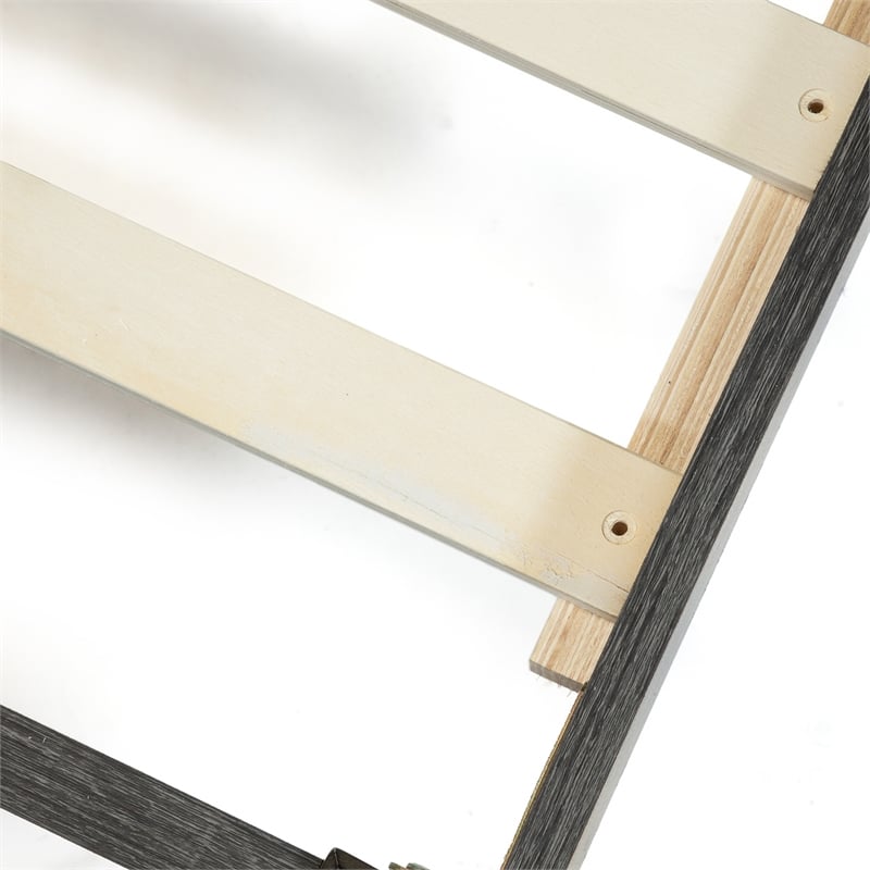 Furniture of America Vaker Transitional Wood California King Slatted Bed in Gray