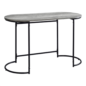 Furniture of America Wasiri Wood Writing Desk in Black and Light Gray