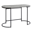 Furniture of America Wasiri Wood Writing Desk in Black and Light Gray
