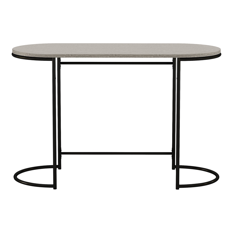 Furniture of America Wasiri Wood Writing Desk in Black and Light Gray